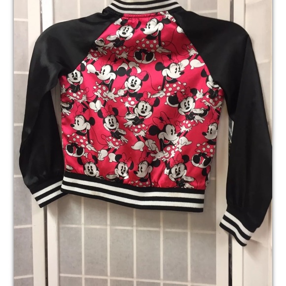 Minnie Mouse, girl, jacket, pink/black, size 7/8.: - Picture 3 of 7